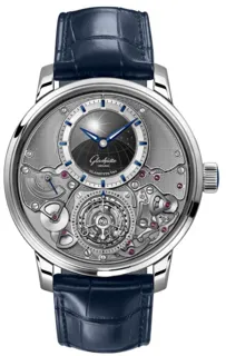 Glashütte Senator Chronometer Tourbillon 1-58-06-01-03-61 Platinum Silver