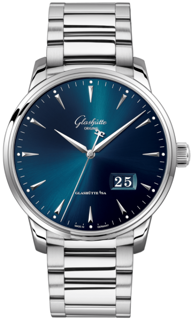 Glashütte Senator Excellence Panorama Date 1-36-03-04-02-71 42mm Stainless steel Blue