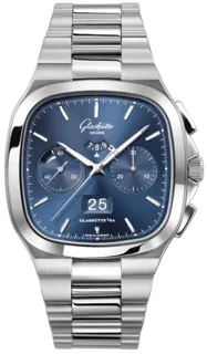 Glashütte Seventies Chronograph Panorama 1-37-02-08-02-70 Stainless steel Blue