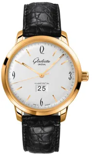 Glashütte Sixties Panorama Date 2-39-47-01-01-04 42mm Rose gold Silver