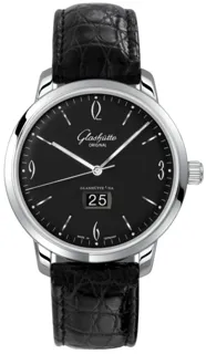 Glashütte Sixties Panorama Date 2-39-47-03-02-04 Stainless steel Black