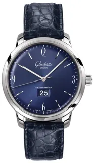 Glashütte Sixties Panorama Date 2-39-47-06-02-04 42mm Stainless steel Blue