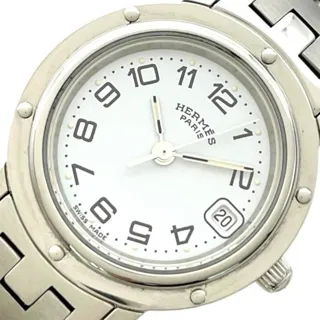 Hermès Clipper CL4.210 24mm Stainless steel White