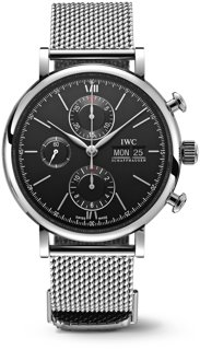 IWC Portofino Chronograph IW391030 Stainless steel Black