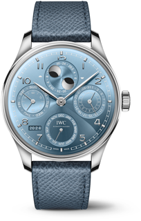 IWC Portugieser Perpetual Calendar IW503703 18k white gold Blue