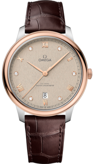 Omega De Ville 434.23.40.20.59.001 Stainless Steel$Sedna™ 18k Rose Gold Beige