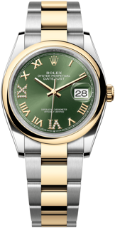 Rolex Datejust 126203-0026 Yellow gold and Stainless steel Green