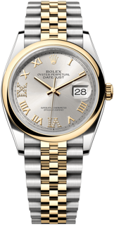 Rolex Datejust 126203-0031 36mm Yellow gold and Stainless steel Silver