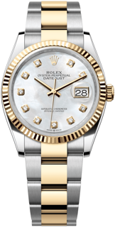 Rolex Datejust 126233-0024 36mm Yellow gold and Stainless steel White