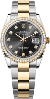 Rolex Datejust 126283RBR-0008 Yellow gold and Stainless steel Black