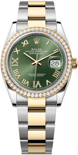 Rolex Datejust 126283RBR-0012 Yellow gold and Oystersteel Green