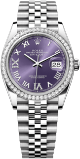 Rolex Datejust 126284RBR-0013 White gold and Stainless steel Purple