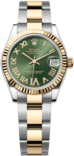 Rolex Datejust 278273-0015 Yellow gold and Stainless steel Green