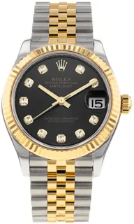 Rolex Datejust 278273 Yellow gold and Stainless steel Dark Grey$Diamond