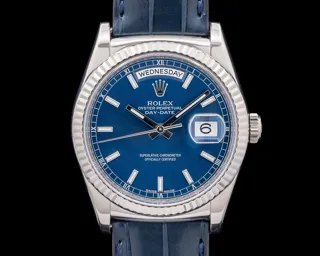 Rolex Day-Date 118139 36mm White gold blue