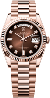 Rolex Day-Date 128235-0037 Rose gold Brown