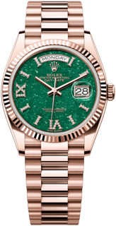 Rolex Day-Date 128235-0068 Rose gold Green