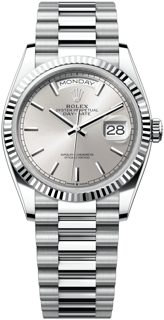 Rolex Day-Date 128236-0001 36mm Platinum Silver