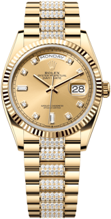 Rolex Day-Date 128238-0070 Yellow gold Green