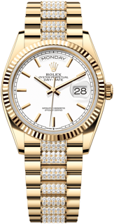 Rolex Day-Date 128238-0082 36mm Yellow gold White