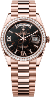 Rolex Day-Date 128345RBR-0044 Rose gold Black