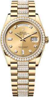 Rolex Day-Date 128348RBR-0010 36mm Yellow gold Champagne