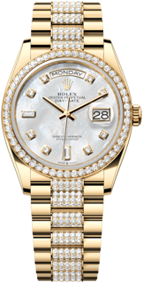 Rolex Day-Date 128348RBR-0019 36mm Yellow gold White