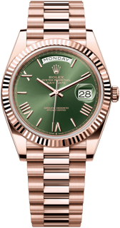 Rolex Day-Date 228235-0025 40mm Rose gold Green