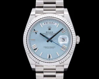 Rolex Day-Date 228236 40mm Platinum Ice Blue Glacier