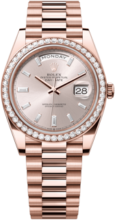 Rolex Day-Date 228345RBR-0007 Rose gold Silver