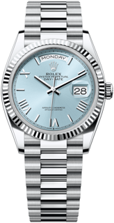 Rolex Day-Date 36 128236-0018 Platinum Ice-Blue