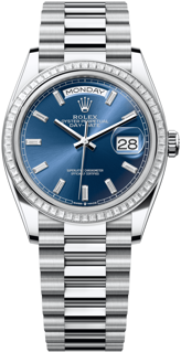 Rolex Day-Date 36 128396tbr-0024 Platinum Bright Blue