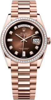 Rolex Day-Date 36 128395tbr-0004 Everose gold Brown Ombre? Set With Diamonds