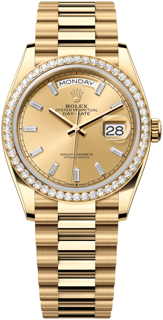 Rolex Day-Date 36 128348rbr-0080 Yellow gold Champagne-Colour Set With Diamonds