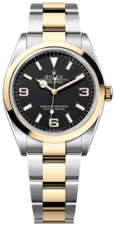 Rolex Explorer 124273-0001 Yellow gold and Oystersteel Black