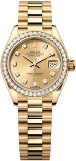 Rolex Lady-Datejust 279138RBR-0023 Yellow gold Champagne