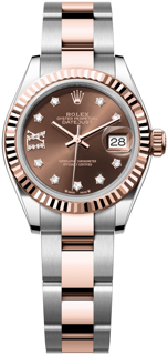 Rolex Lady-Datejust 279171-0004 28mm Rose gold and Stainless steel Brown