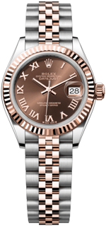 Rolex Lady-Datejust 279171-0009 28mm Rose gold and Stainless steel Brown