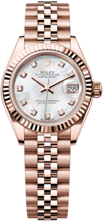 Rolex Lady-Datejust 279175-0018 28mm Rose gold White