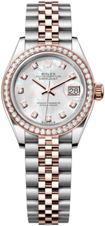 Rolex Lady-Datejust 279381RBR-0013 Rose gold and Oystersteel White