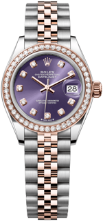 Rolex Lady-Datejust 279381RBR-0015 Rose gold and Stainless steel Purple