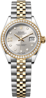 Rolex Lady-Datejust 279383RBR-0003 Yellow gold and Stainless steel Silver