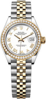 Rolex Lady-Datejust 279383RBR-0023 Yellow gold and Stainless steel White