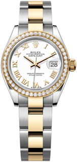 Rolex Lady-Datejust 279383RBR-0024 Yellow gold and Stainless steel White