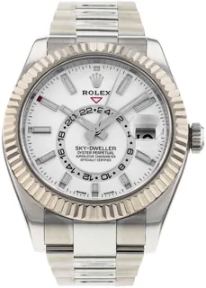 Rolex Sky-Dweller 326934 White gold and Stainless steel White