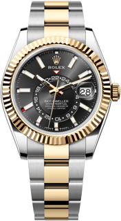 Rolex Sky-Dweller 336933-0003 Yellow gold and Stainless steel Black