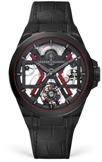 Ulysse Nardin Executive 1723-400/BLACK 45mm Titanium and Black DLC and Black PVD Silver