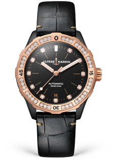 Ulysse Nardin Lady Diver 8165-182B/BLACK Titanium and Black PVD Black