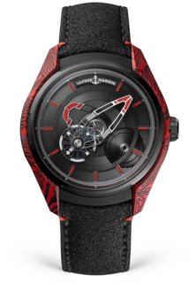 Ulysse Nardin Freak 2303-270/MAGMA-BQ 43mm Titanium and Black DLC Black and Red