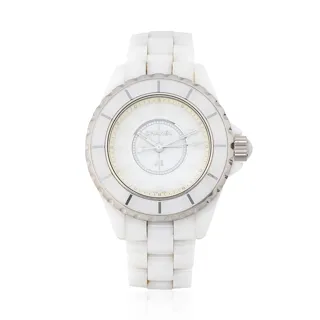 Chanel J12 H3442 Ceramic and Stainless steel White